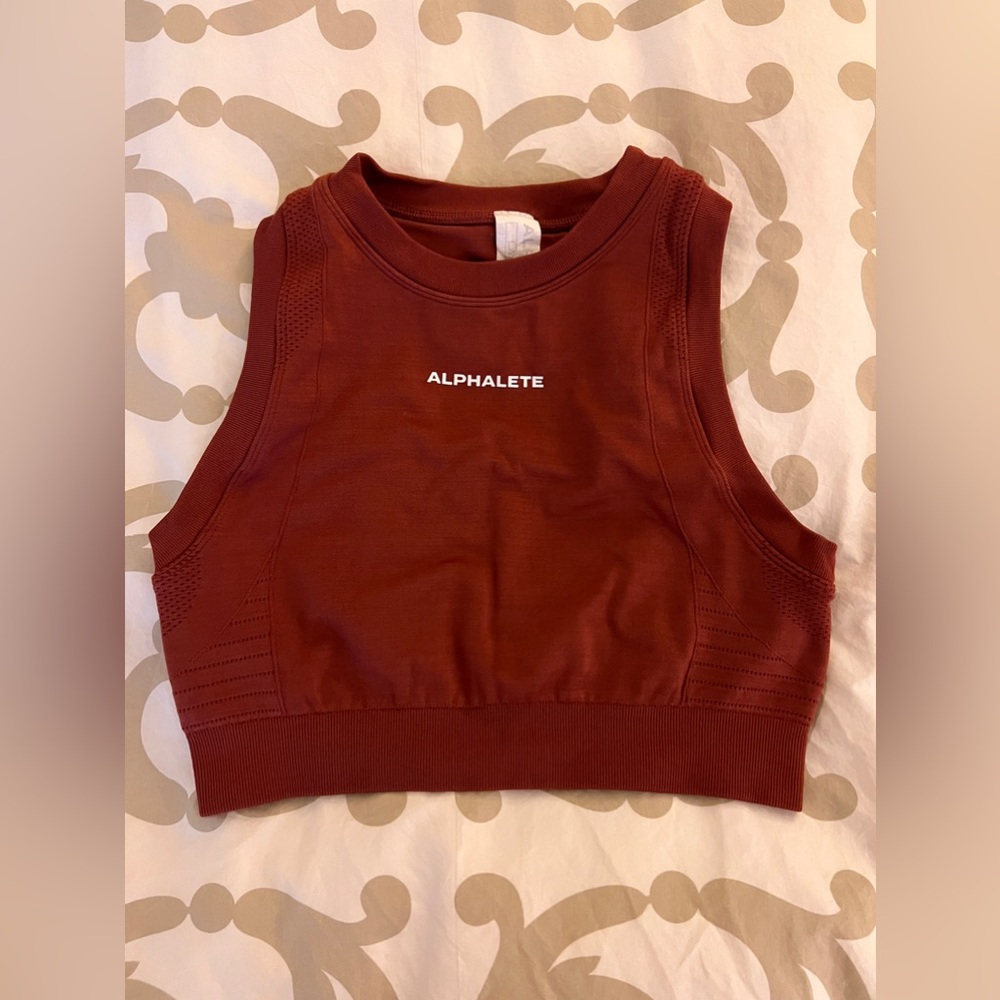 Alphalete Women's Rust Crop Top Large